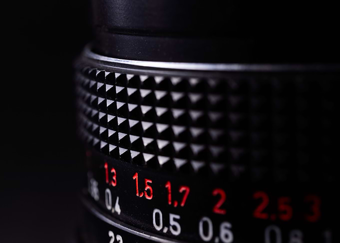 Old vintage lens scales