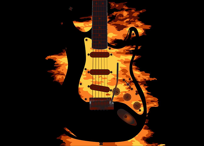 Burning Guitar