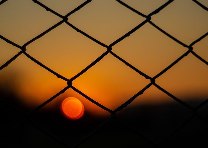 Orange evening sky