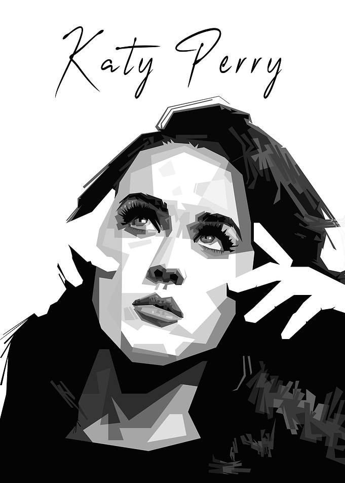 Katy perry black and white