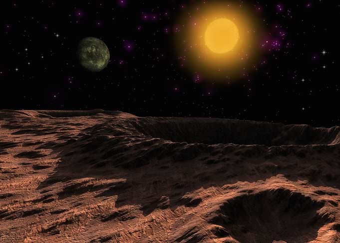 The planet and its sun