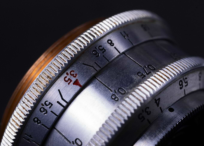 Old vintage lens scales