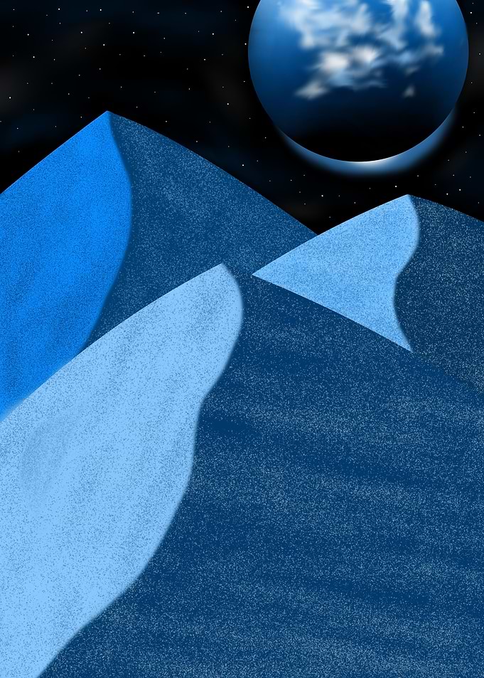 The blue desert