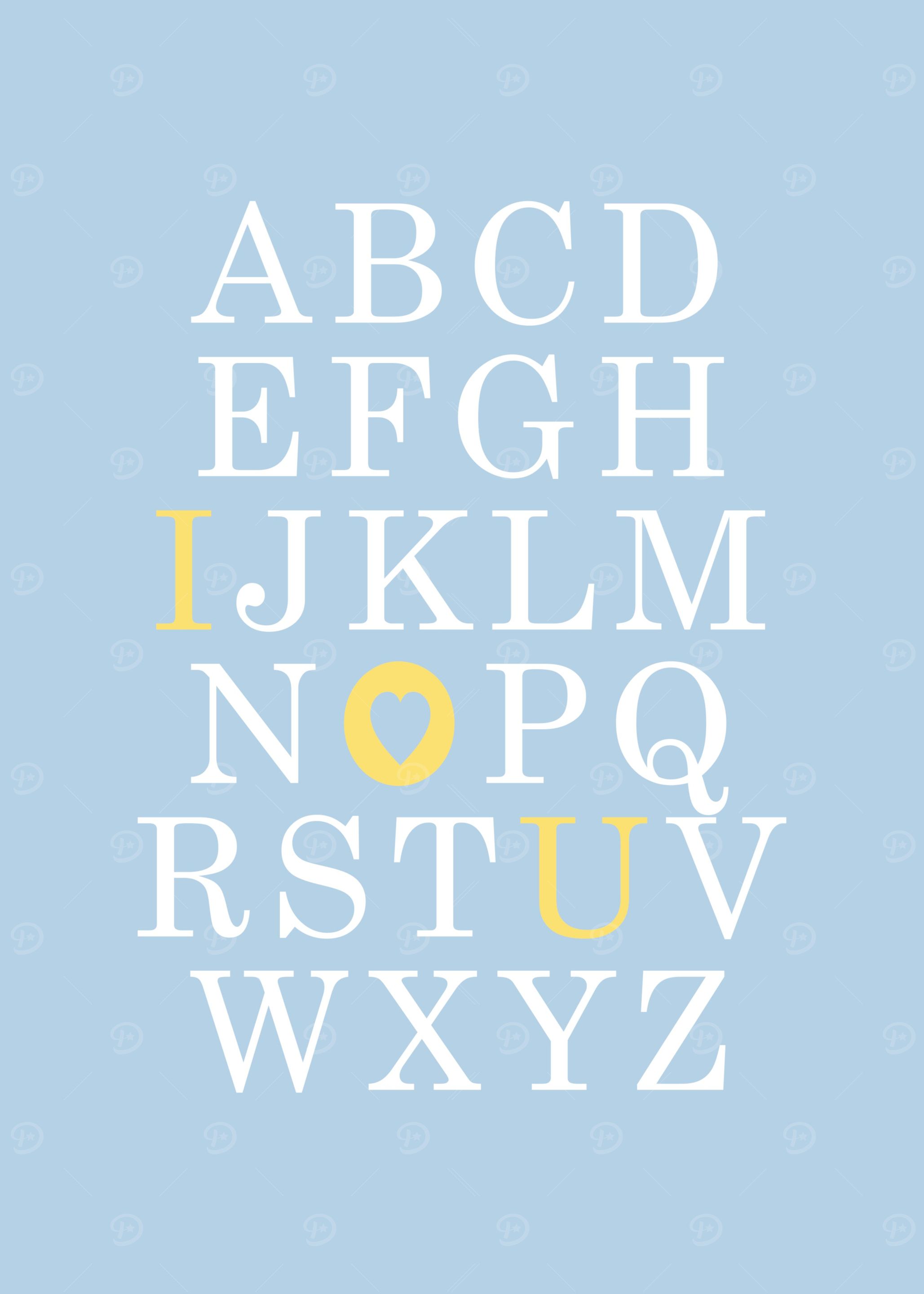 ABC alphabet wall art boy