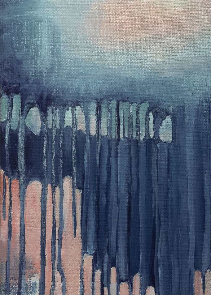 pink navy abstract