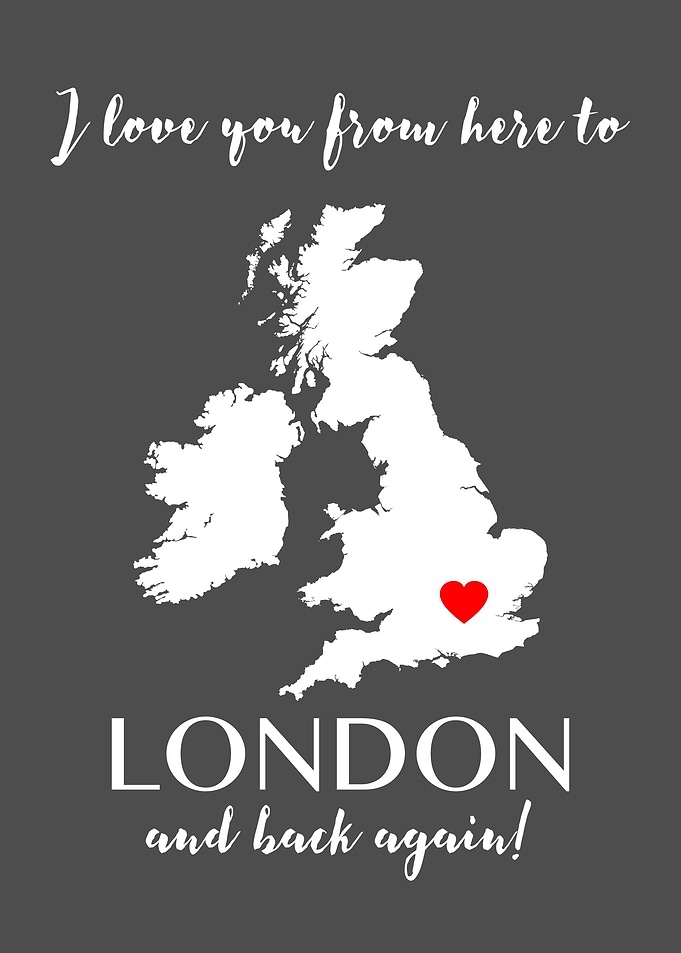 I love you to London art