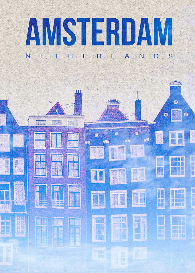 Amsterdam vintage poster
