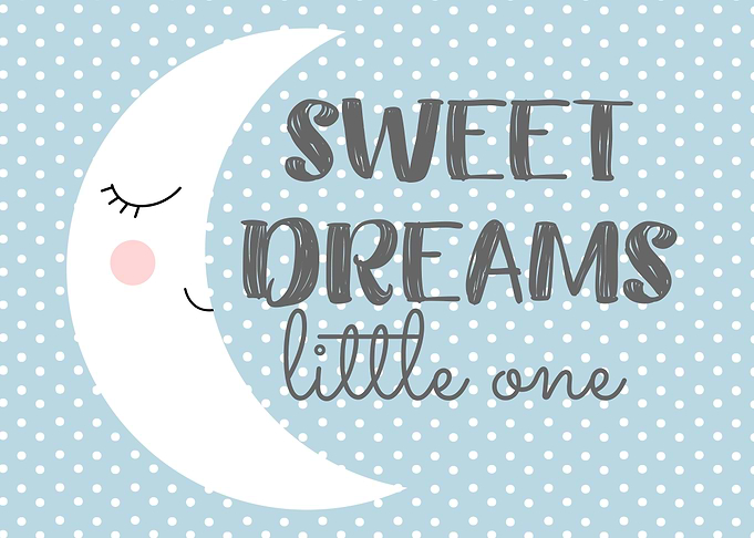 sweet dreams moon wall art