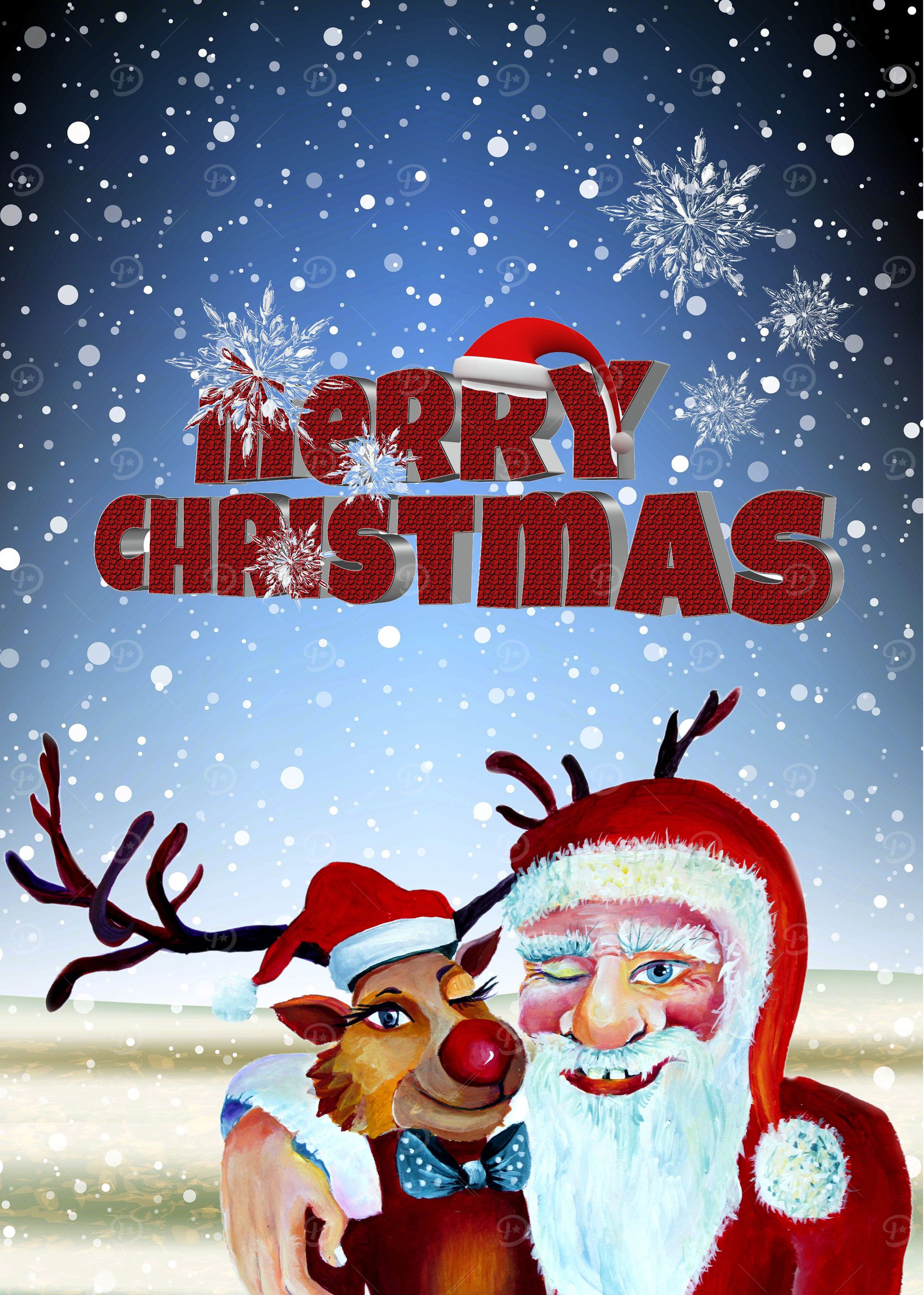 Santa Claus and Rudolf