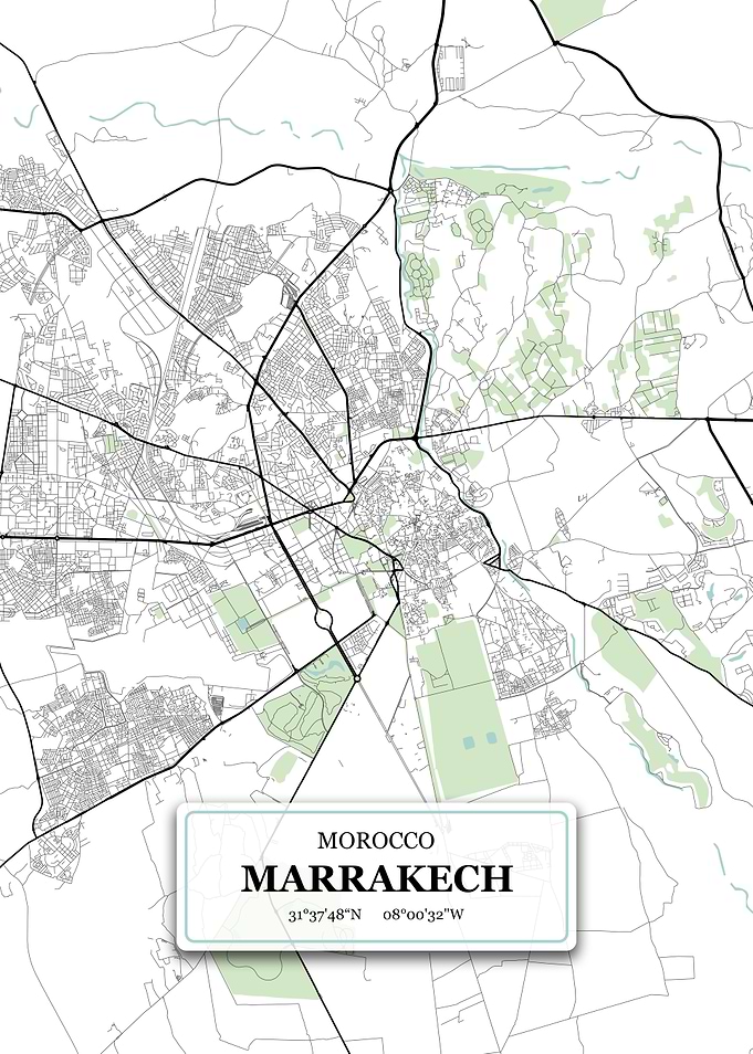 Marrakech Morocco City Map