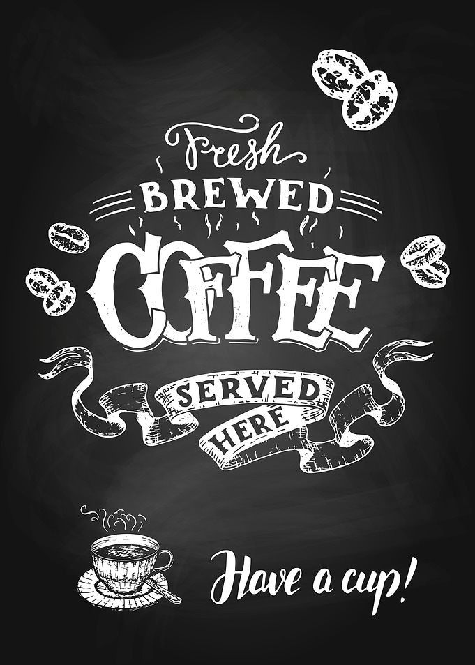 Coffee blackboard