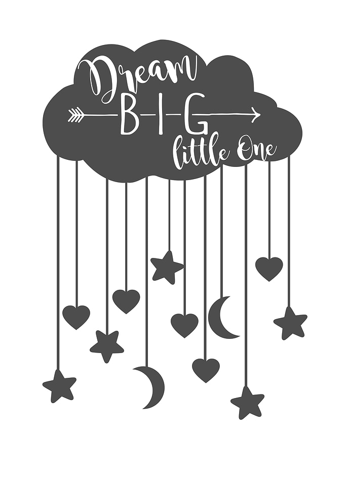 Stars moons and hearts