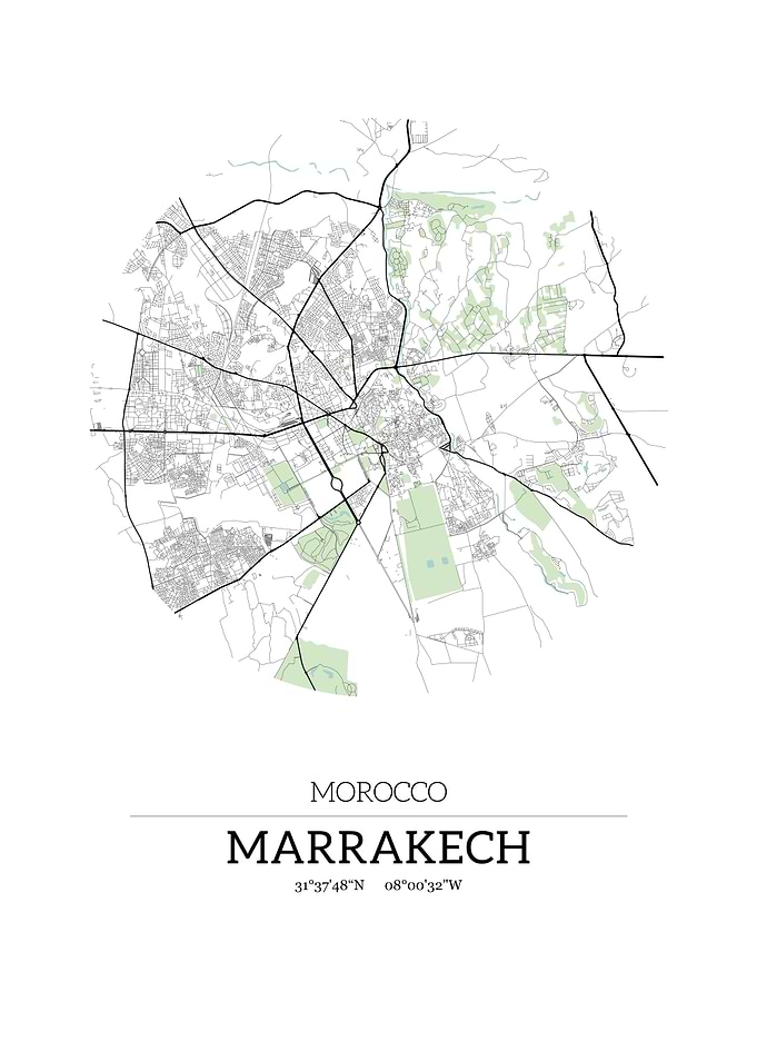 Marrakech Morocco City Map