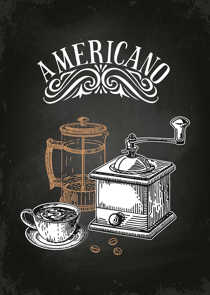 Vintage coffee poster