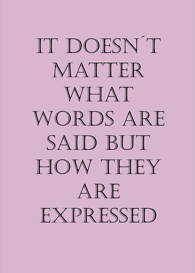 The words do not matter