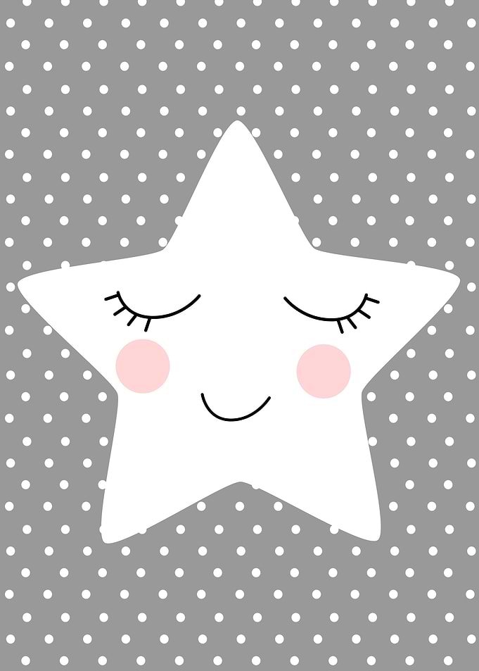 smily happy star grey