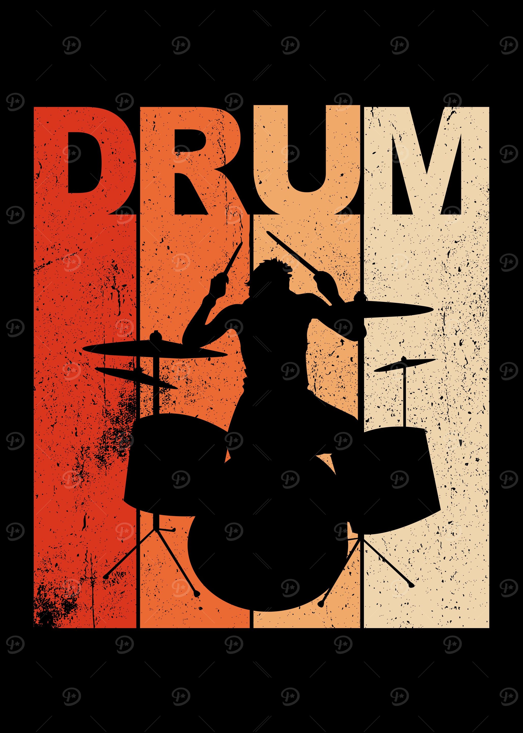 DRUM VINTAGE POSTER