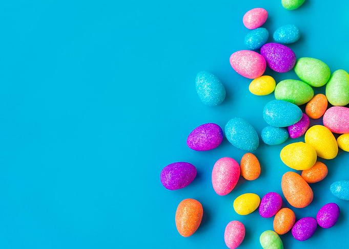 Glittering Easter Eggs on