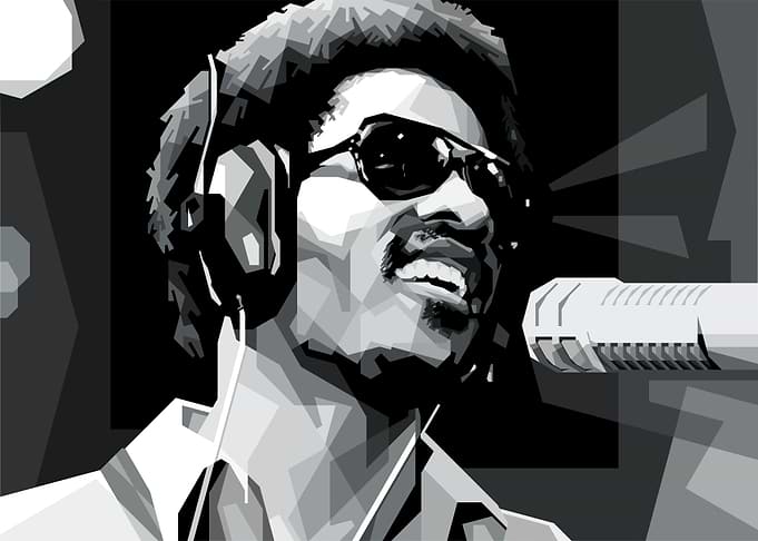 Stevie Wonder Grayscale