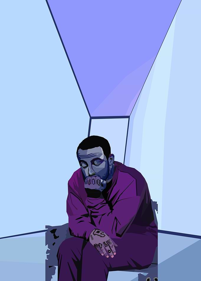 Mac Miller Alone Painting
