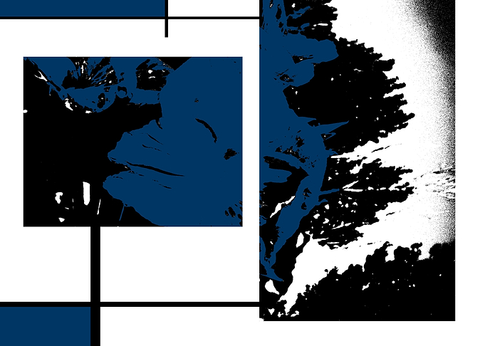 Blue abstract artwork