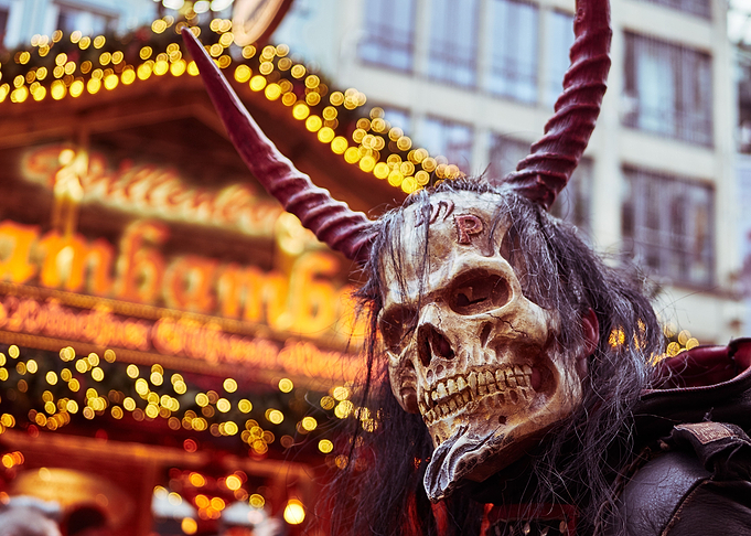 Krampus with Horns skull