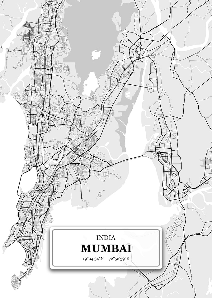 Mumbai India City Map