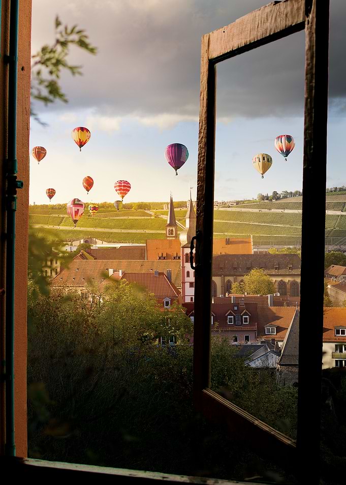 View in the sunset time