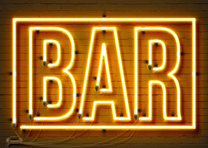 Bar neon sign