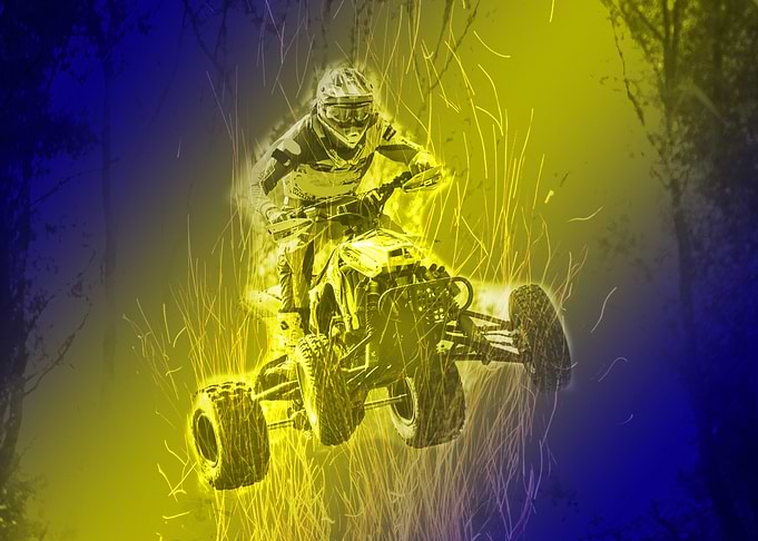 Four wheels motor bike
