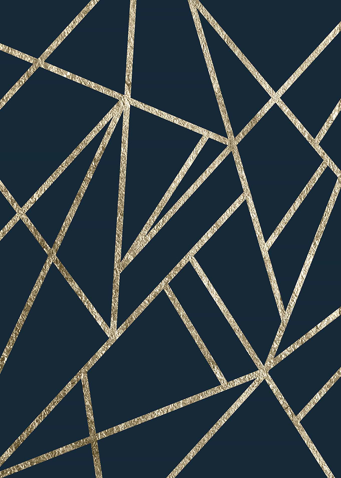Dark Blue Gold Geo 1
