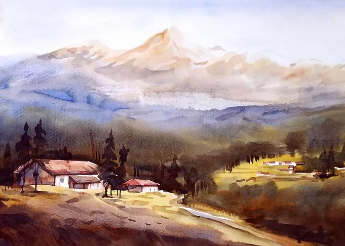 Watercolor Mountain