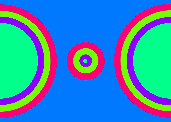 SemiCircles on Blue