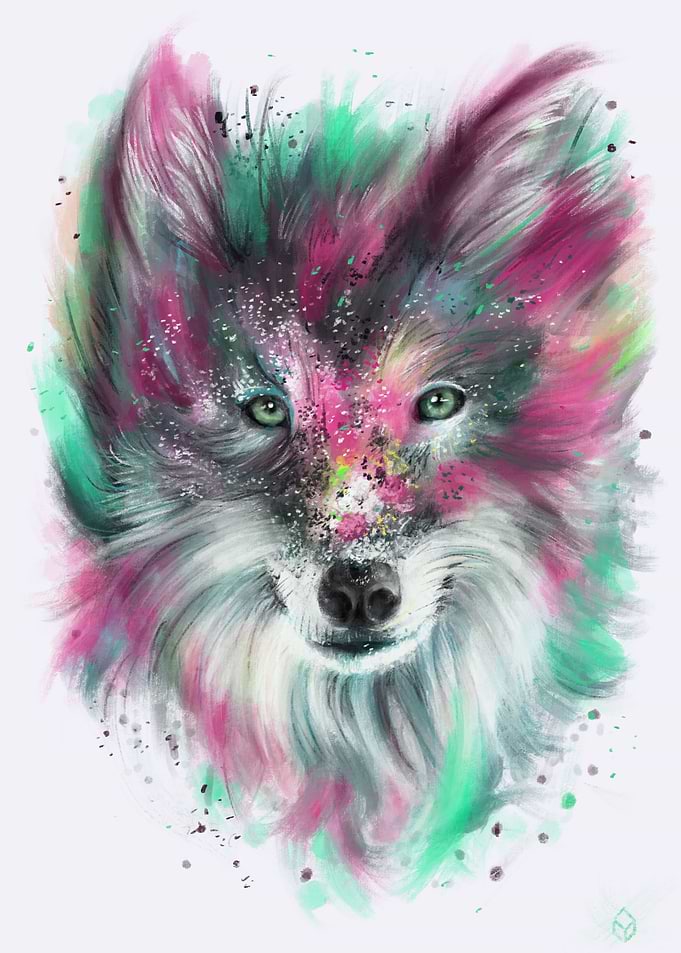 Colorful Wolf