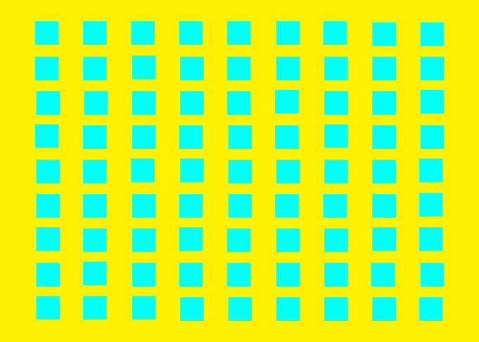 Blue Squares on Yellow