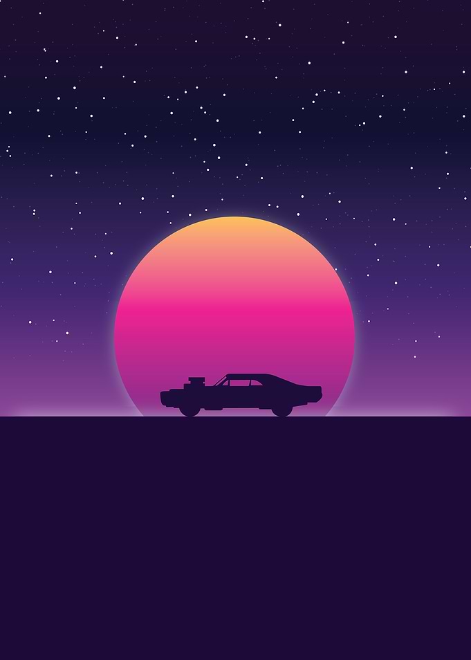 Retro 80s Muscle Car