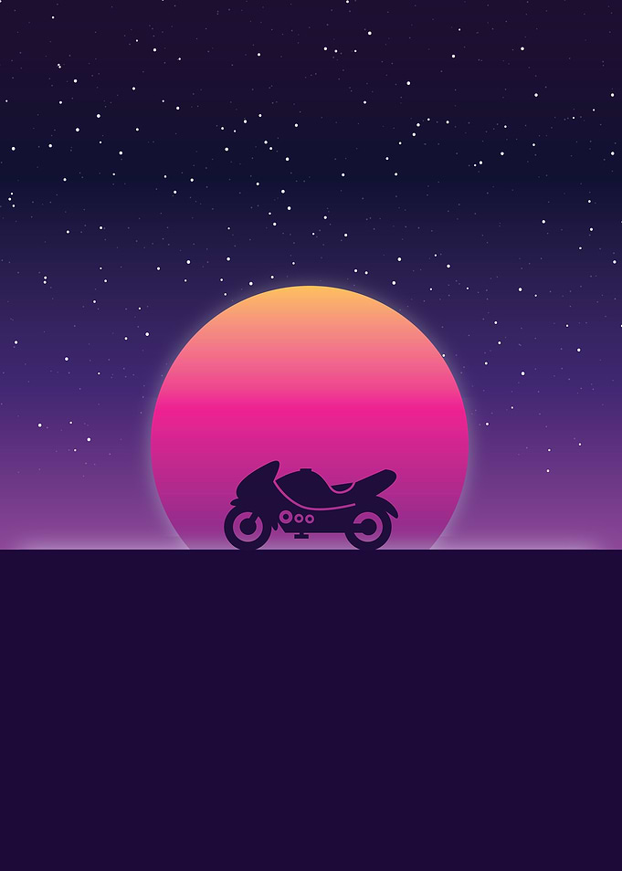 Retro 80s Sports Bike