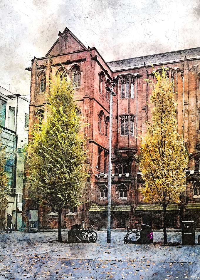 Manchester city watercolor