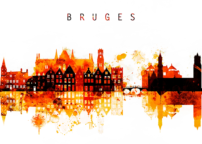 Bruges Belgium Skyline