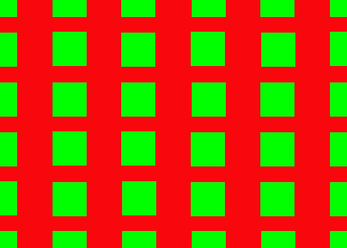 Green Squares on Red
