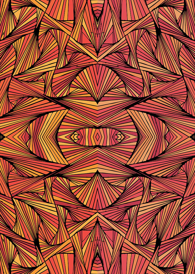 Red Geometric Pattern