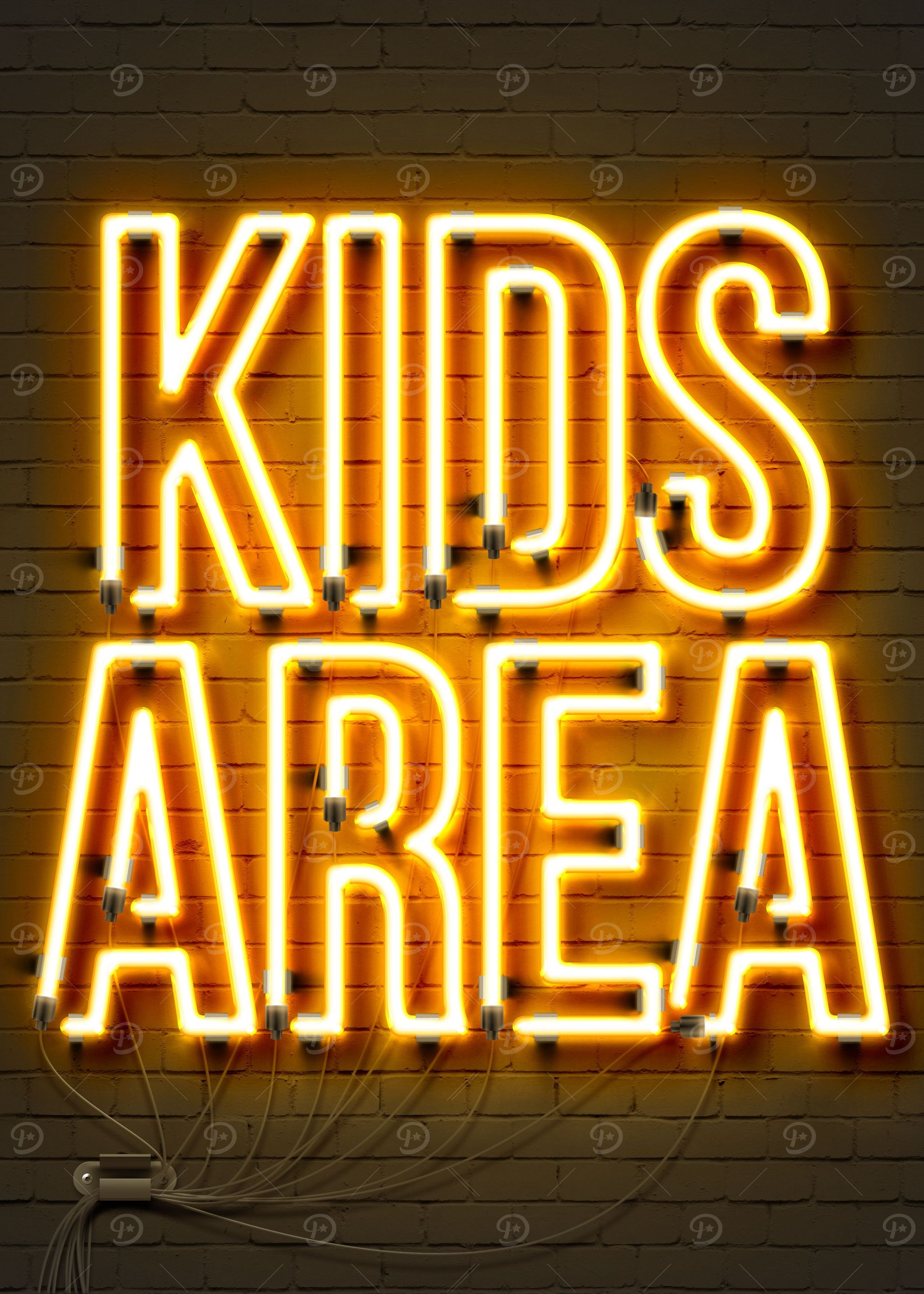 Kids Area neon sign