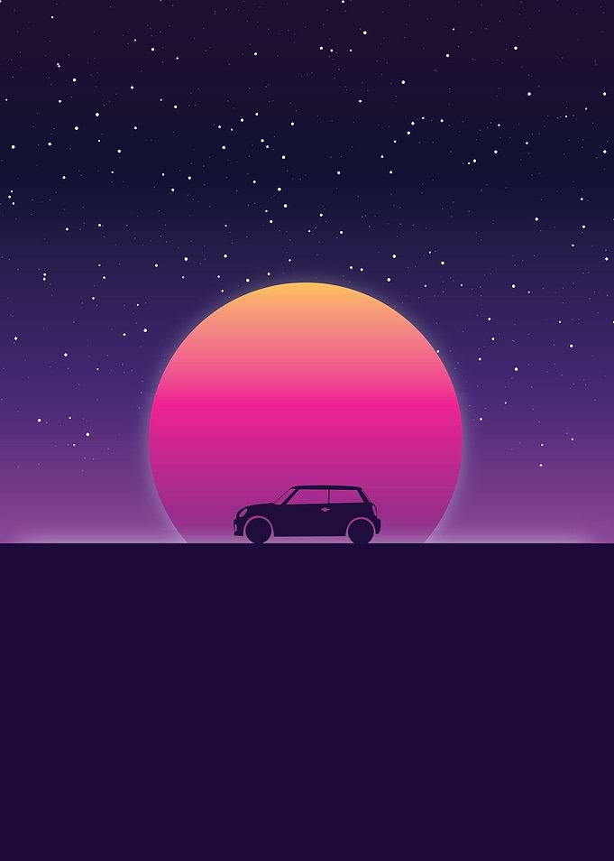 Retro 80s Car