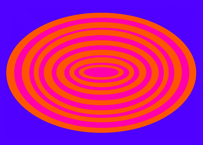 Orange Elipses on Blue