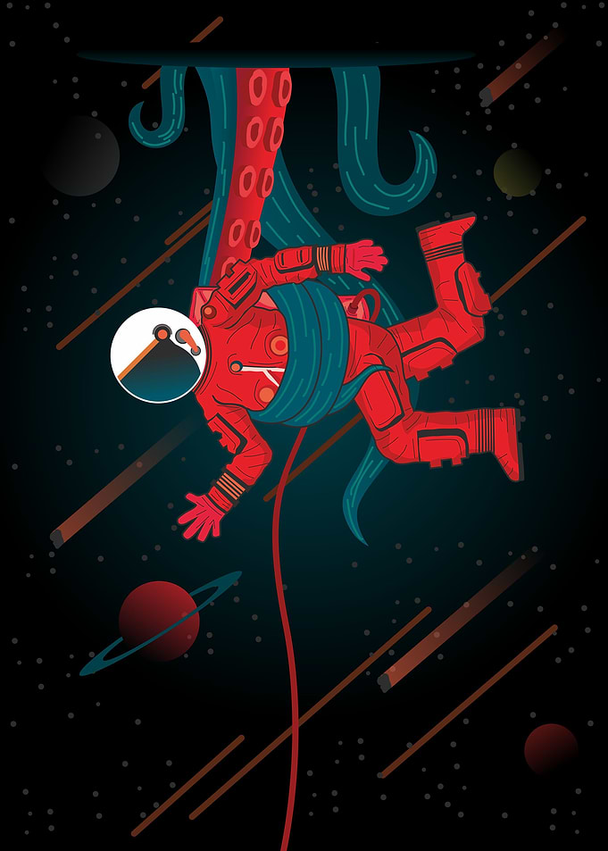 Astronaut and Black Hole