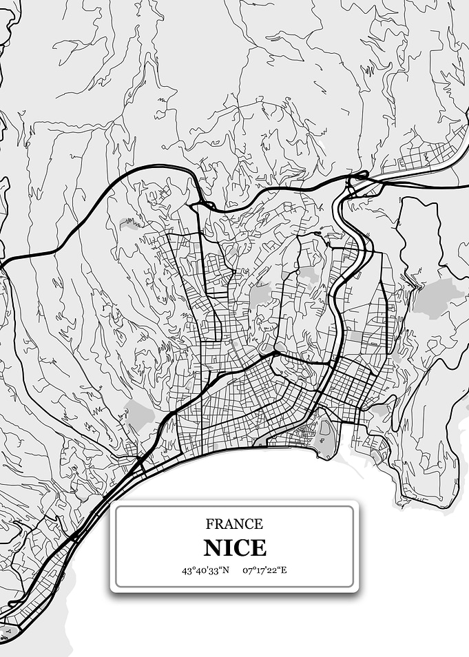 Nice France City Map