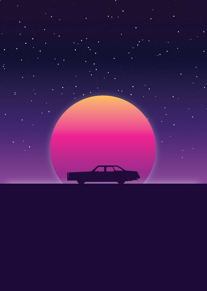 Retro 80s Car