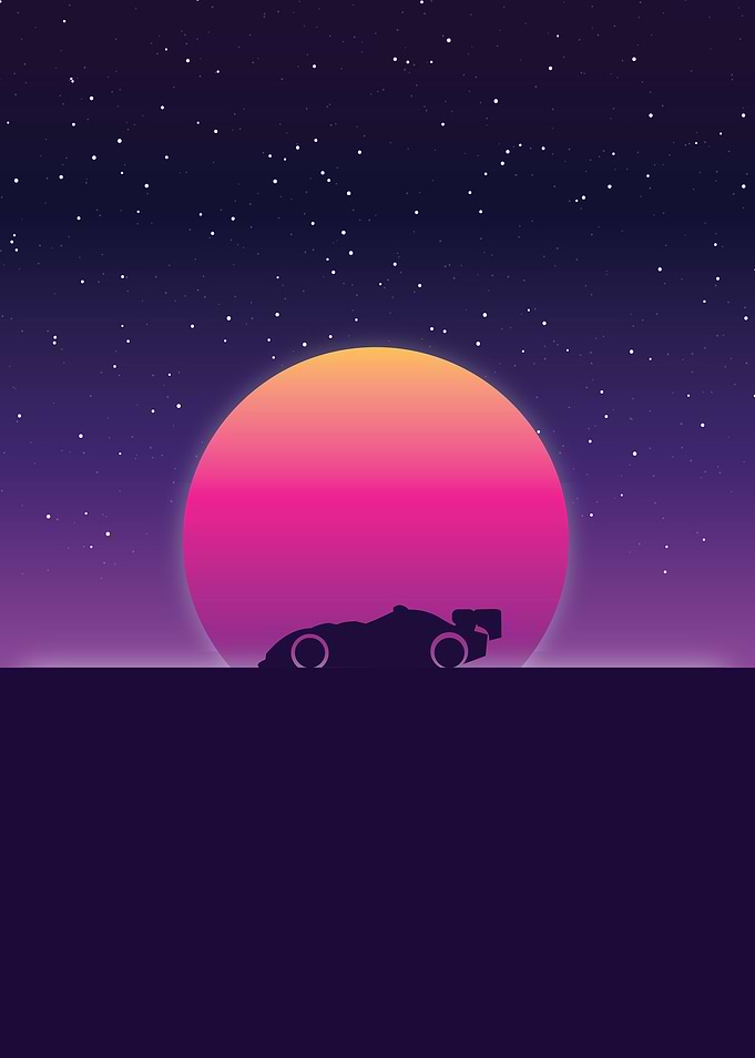 Retro 80s Racecar