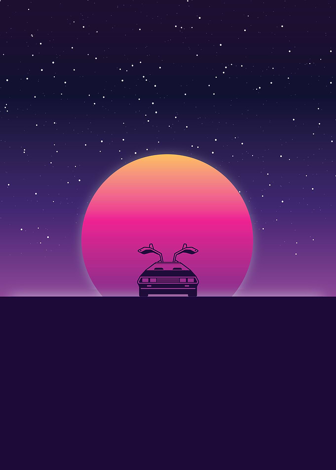 Retro 80s Future Car