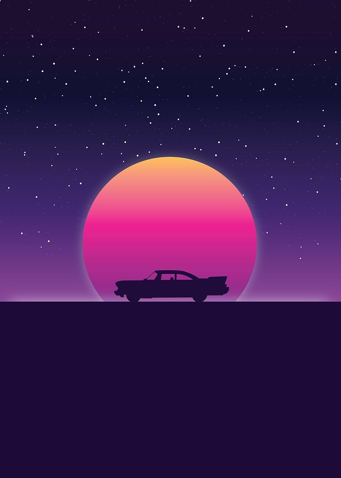 Retro 80s Muscle Car